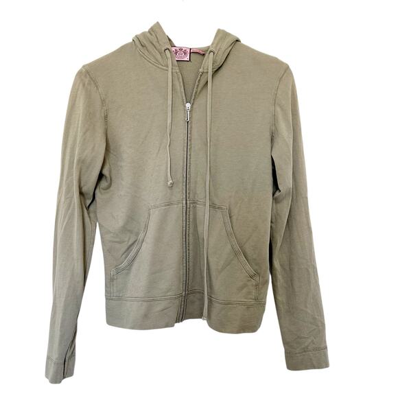 Vintage Juicy Couture Green Full Zip Hoodie Sz XL - Picture 1 of 5